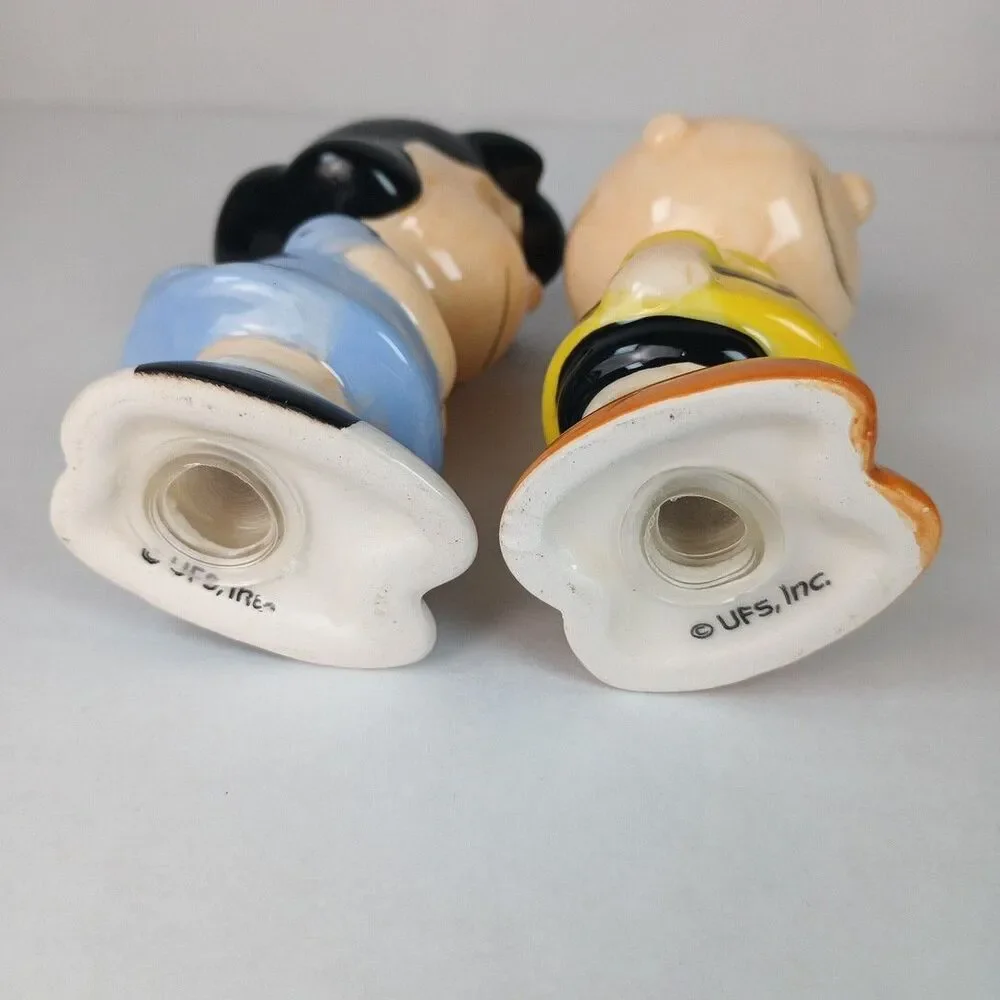 Peanuts Charlie Brown Lucy Ceramic Salt Pepper Shaker Set Feature Syndicate 4